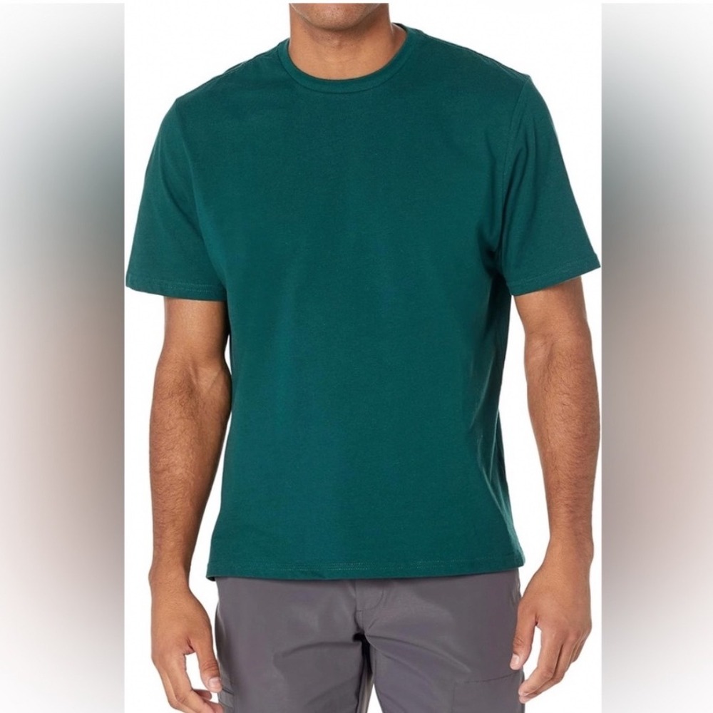 Amazon Essentials Mens Regular Fit Short Sleeve Crewneck T-Shirt 2 Pack Green M